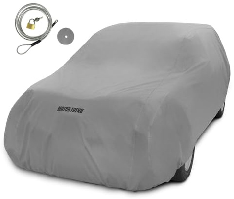 Motor Trend 4-Layer 4-Season Auto (Waterproof Outdoor UV Protection for Heavy Duty Use Full Car Cover for Vans, Suvs, Crossovers up to 210)