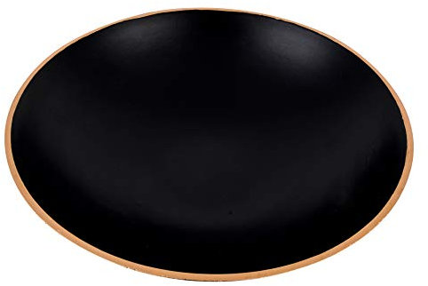 Dekoschale -Modern- Holz 13x54cm schwarz-Gold Design Tischdeko