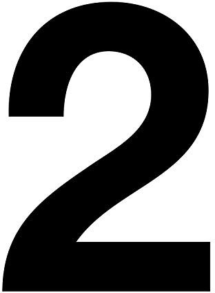 Zahlen-Aufkleber Nr. 2 in schwarz I Höhe 10 cm I selbstklebende Haus-Nummer, Ziffer zum Aufkleben für Außen, Briefkasten, Tür I wetterfest I kfz6732