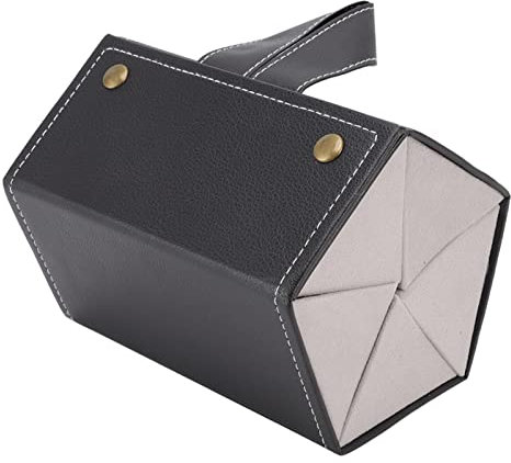 CUEI Sonnenbrillen-Organizer, PU-Leder, 5 Fächer, faltbar, mehrere Brillen, Aufbewahrungsbox, Reise-Brillenetui für Hartschale, zum Aufhängen an der Wand, Brillen-Aufbewahrungsständer(Schwarz)