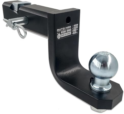 XIMPLIO AHK-Einschub US-Adapter mit Keil für US-Fahrzeuge Vierkantrohraufnahme (Receiver) 2 Zoll - 51x51mm (Höhe -50 mm)