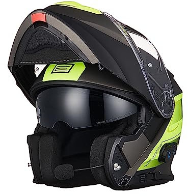ORIGINE Casco Moto Modulare Bluetooth Omologato ECE Voice Dial Casco Moto Chiamata Vivavoce 22-06