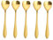Juego de 10 cucharas de acero inoxidable doradas en forma de corazón para café, postres y té, ideal para azúcar, revolver, helado y pastel de 5 pulgadas