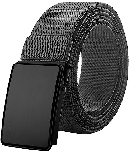 Awlyfm Gürtel Herren Stoffgürtel Arbeitsgürtel Elastischer Herrengürtel Grau 120cm