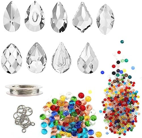 ToBeIT 9 acchiappasole di cristallo per creare riflessi di luce e decorazioni fai da te (H-Mix)