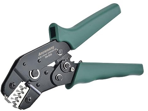 ANCWOONY SN-58B Wire Crimping Tool AWG23-16 (0.25-1.5mm²) Works for JST, Dupont, Molex, Amon, Amphenol Terminals Non-insulated Crimper Plier