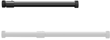 YANBI Schrankrohr Hochleistungsspannstange Erweiterbar, Justierbare Metallgarderobe-Stangenverlängerung, Kein Bohren, Schrank-Aufhänge-Organizer, Duschfenster-Gardinenstange (Color : Black, Size : S)