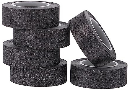 STOBOK 6rollen Diy Glitzer Papier Klebeband Dekoratives Schwarzes Washi Tape Für Scrapbooking Handlettering Bastelprojekte Pro Rolle Für Kreative Bastelideen