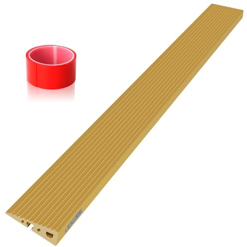 LIEKUMM 2,5 cm Höhe Türschwellenrampe, 1000 kg Tragkraft Tragbar Rollstuhlrampe für Treppen, Innen- und Außenbereich, Schwellenrampe für Elektro-Rollstuhl, Kinderwagen, Garage, Gelb