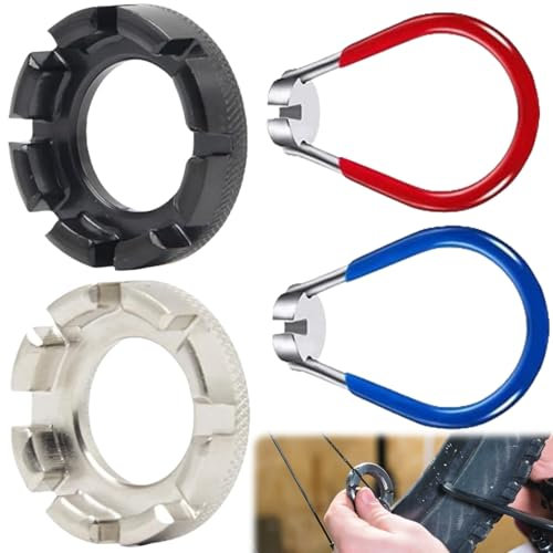 Speichenschlüssel Fahrrad,Speichenspanner,Speichenschlüssel für Fahrräder, Fahrradwerkzeug, Speichenschlüssel,Fahrradspeichen, Fahrradzubehör, Outdoor-Werkzeug, Speichenwerkzeug