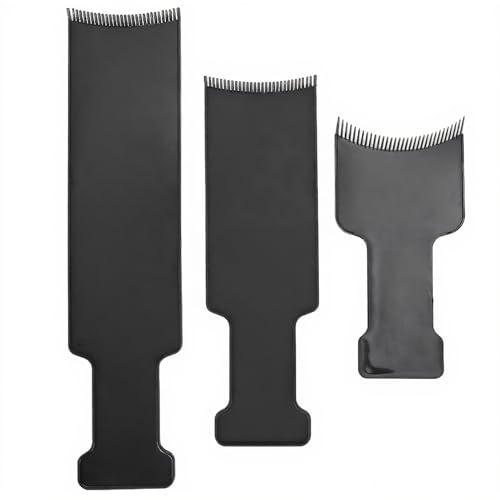 Balayage-Highlighting-Set, Haarfärbebrett, 3-teilig, Haarfärbepinsel mit Zähnen, Haarfärbepaddel, Hervorhebungspinsel für Balayage-Board, Kamm Zum Färben und Färben
