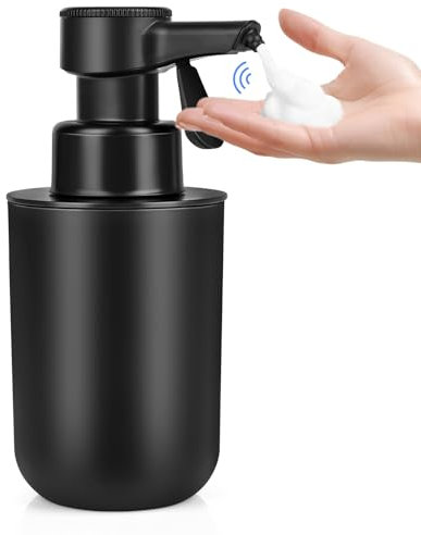 Gaethra Distributeur Savon Automatique à Toucher Léger, Distributeur Liquide Vaisselle Automatique avec Capteur, Étanche IPX5, Soap Dispenser pour Salle de Bain et Cuisine-270 ML