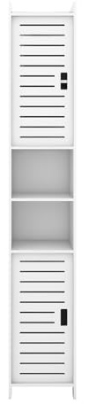 Kedia Badezimmerschrank, Mini Aufbewahrungsschrank, Badregal, Badschrank Schmal, Toilettenschrank, Badezimmermöbelschrank für Wohnzimmer, Schlafzimmer, Küche usw (26 * 22 * 118cm-L)