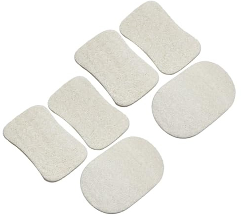 Holibanna 6pcs Natural Loofah Dishwashing Brush Heavy Duty Scrubber Pan Cleaner Smart Scouring Pad