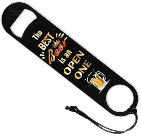 CHGCRAFT Retro Funny Quotes Bottle Opener 201 Stainless Steel Beer Bottle Openers Flat Bottles Opener for Bartender Kitchen Bar Restaurant Party Wedding Birthday, 7 Inch
