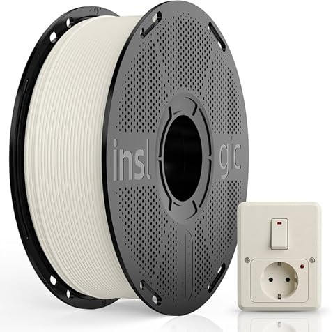 Inslogic Vorgetrocknetes ABS FR V0 Filament 1.75mm, Flammhemmend 3D Drucker Filament, V0 Klasse, Geringe Verformung & Schlagfest, Perfekt für Thermische Widerstands Anwendungen, 1kg