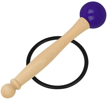 BESPORTBLE Klangschalen Schlägel mit Gummiring Holzgriff Tibetan Singing Bowl Mallet für Kristall Klangschale Leicht Kompakt Langlebig Komfortabler Griff für Meditation und Klangentspannung