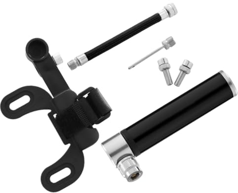 CLISPEED Mini Pompe à Vélo Portable Légère Psi Alliage Aluminium Gonfleur pour Pneus de Vélo Ballon de Basket et Football Fixation Cadre Bouteille Compatible Noir