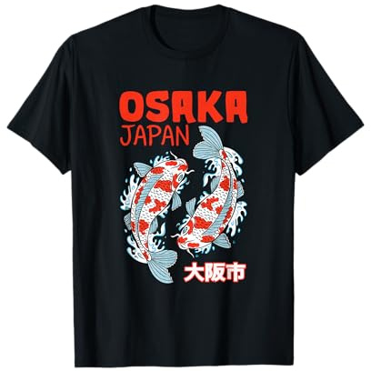 Japón Koi Fish Japonés Vintage Art Osaka Viajes Camiseta