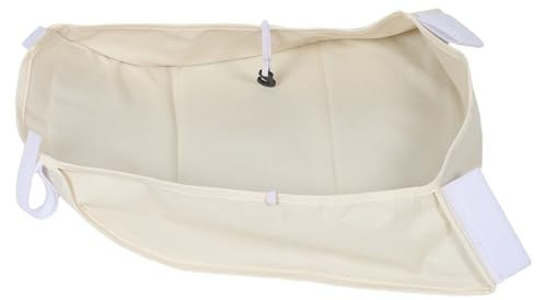 PAMINGONO Cesta Organizadora para Cochecito de Ñiño, Bolsa Colgante Grande de Tela Oxford Beige, 45 X 38 X 20 Cm, Almacenamiento para Pañales y Accesorios de Viaje