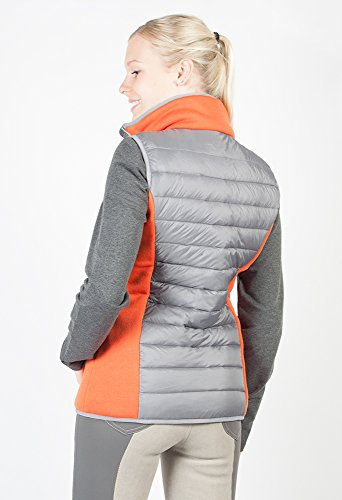 PFIFF Damen Weste Steppweste -Hylite- Reitweste Weste, grau, XXL, 102313-96-XXL