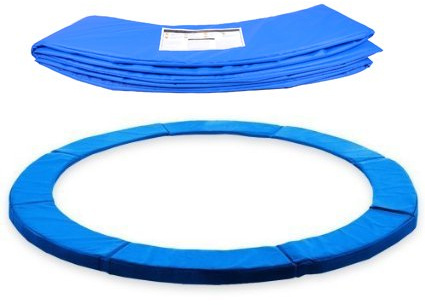 ULTRAPOWER SPORTS Federabdeckung Randschutz Randabdeckung für Trampolin 244cm - 305cm - 366cm Rahmenpolsterung Pink/Grün/Farbige PVC - UV beständig (Blau, 366cm - 8 Stangen)