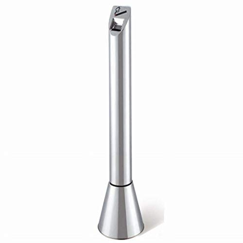 Jasper Outdoor Ashtray Post Polished_Mirror,Stainless Steel Free Standing Ashtray,Outside Ashtray Bin,225 x 225 x 1100 mm