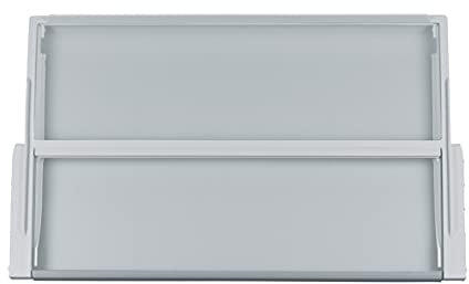 Bosch Siemens 743197 00743197 Plaque de recouvrement en verre pour compartiment à légumes en deux parties 443 x 430 mm Pour réfrigérateur-réfrigérateur Neff Balay Constructa