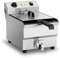 Royal Catering Friteuse Électrique De Restaurant Simple Professionnelle (3 200 W, Volume De 13 L, Max. 200 °C, Zone Froide, Robinet De Vidange)