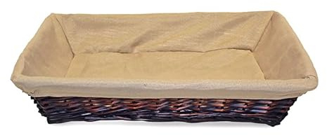 Bandeja Mimbre Tela Beige (62 * 47 * 13)