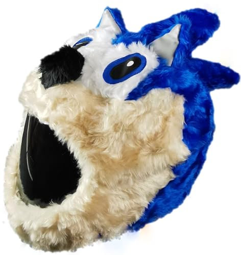 FunnyRiders Stoff-Cover für Motorradhelm - Lustiger Helm-Überzug, toller Hingucker - Zubehör für Motorradhelme, gegen Staub, Stöße & Kratzer - In Polen von Hand gefertigt - Einheitsgröße (Blau)