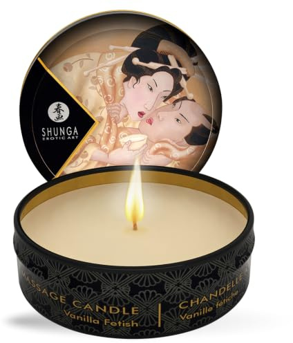 Massagekerze mit Aroma Vanille Massage 30g Duft Kerze für Paare aus Wachs Paarmassagen