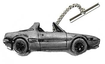 Krawattennadel mit Kette, italienisches Oldtimer, X19 1300 ref67, Zinn