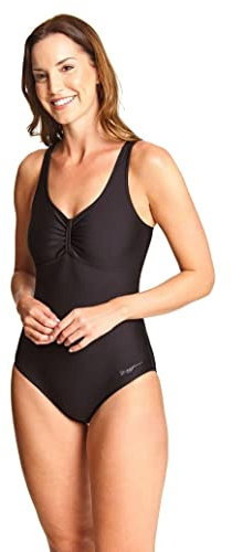 Zoggs Women's One Piece Swimsuit, Black, 18