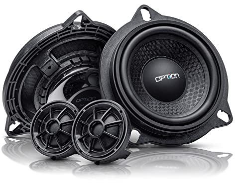 Option BM-100 kompatibel mit BMW Fahrzeugen - 10cm Komponenten Lautsprecher passend für BMW - 50 Watt RMS, 4 Ohm, 90 dB (Plug & Play)