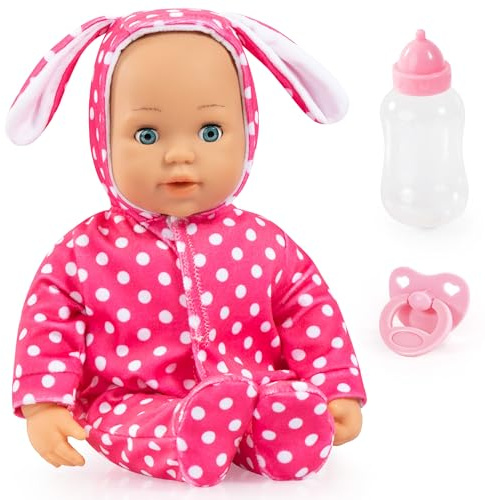 Bayer Design 93822AB Interaktive Babypuppe Anna, sprechend, Schnuller, Flasche, Spielpuppe