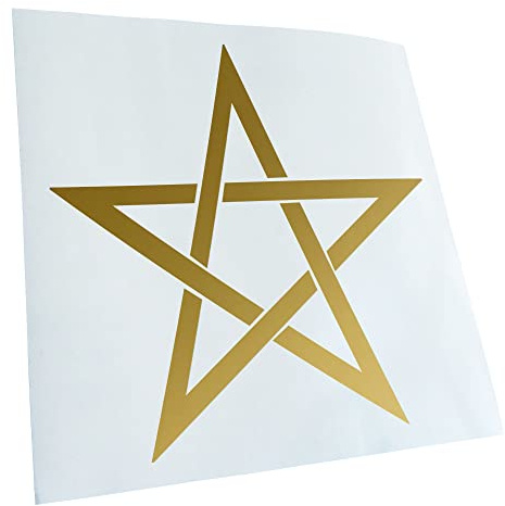 Autoaufkleber - Pentagramm - Heckscheibe Auto Aufkleber wetterfest für Kfz LKW Mofa Truck - Sticker außen selbstklebend Tuning Zubehör für Fenster Fahrzeug Scheibe