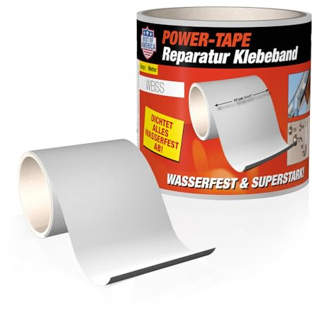 TELE WELT Smart Tool Power Tape 10x300cm [Superstark] Klebeband - wasserfestes Klebeband - UV-Beständig - extra stark - für alle Anwendungsbereiche