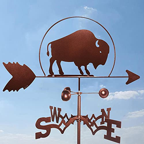 EICOFF Veleta de Granja, Veleta de Viento, Hierro, Corrida de toros, Techo, jardín, Decoraciones de Metal, Herramienta de medición Profesional, indicador de dirección del Viento para jardín de Gran