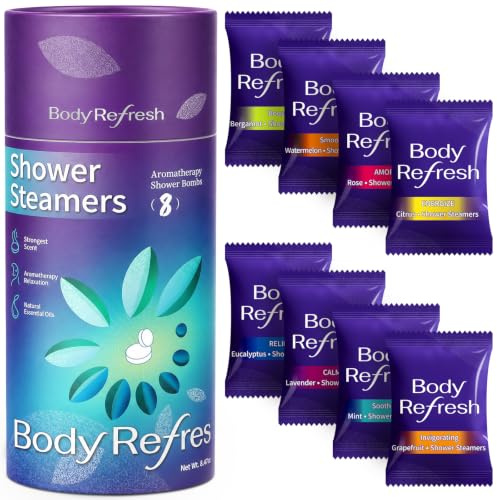 Shower Steamers Aromatherapy 8 Pack - Birthday Gifts for Women Mom Men, Mothers Day Gifts for Mom Wife Grandma from Daughter Son, Shower Bombs for Self Care Home Spa Relaxation Stress Relief