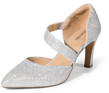 DREAM PAIRS Zapatos Tacón Alto Mujer | Plantilla 3D piel, forro jersey suave, entresuela PP moldeado, correa asimétrica empeine.
