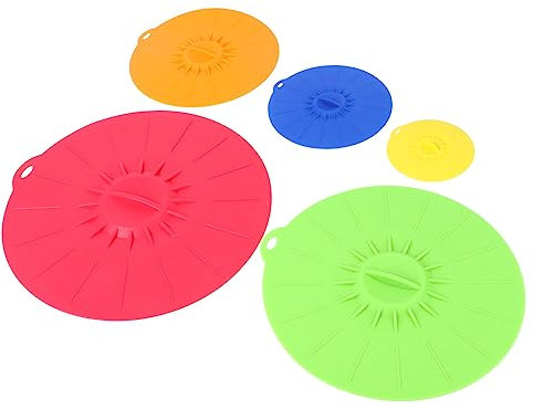 5St luftdichte Silikondeckel Schüsselabdeckungen aus Silikon küchenbeil silikondeckel set Dosendeckel Tassenabdeckungen aus Silikon Mikrowelle Silikonhülle Lebensmittelabdeckung