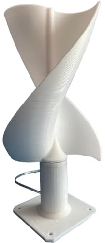 ZHOZHUT 10W DIY Windgenerator Bausatz 12V Windräder Windturbine Kit Mit LED-Leuchten, Vertikalachsen-Windturbinen-Generator DIY-Windmühlenmodell Für Lehrvorträge, Inneneinrichtung,Weiß,10W
