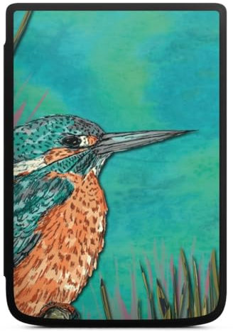 Coque pour liseuse Compatible avec Vivlio Touch HD Plus Etui pour liseuse Protection pour liseuse Animaux Oiseau Peinture