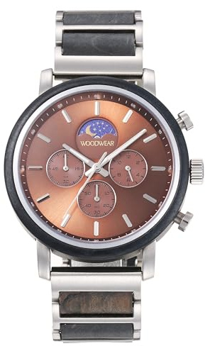 woodwear Holzarmbanduhr Herrenuhr Unisex Lichtblick Nachtschwärmer