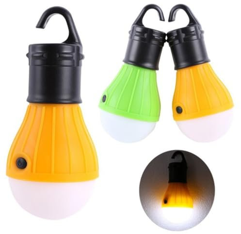 SUPVOX 4pcs Mini Camping Tent Lights Rechargeable Camping Lantern Hooks Soft Diffused Light for Outdoor Hiking Emergency