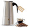 galvxn. Cafetera Italiana inducción - Cafetera Italiana acero inoxidable - cafetera italiana - 12 tazas(600 ml) - Compatible con gas, vitrocerámica e inducción.