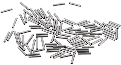 Geardeangloow 100 manicotti per crimpatura, varie dimensioni da 1 mm a 2 mm, 1 x 8 mm