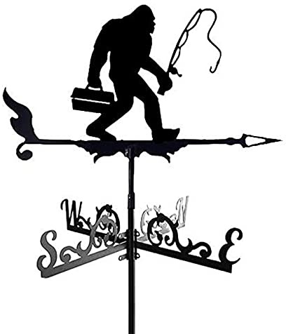 JIPOFAN Banderuola segnavento, Decorazione Artistica in Ferro per tetti, indicatore Creativo della direzione del Vento per Esterni, Giardini, Cortili, capannoni, Ornamenti, Strumento di misurazione