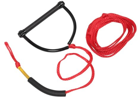 INOOMP Verschleißfestes Wasserskiseil aus Pp mit Komfortablem Griff für Slalom Wasserski und Tubing Robustes Skischleppseil in Rot für Wassersportaktivitäten